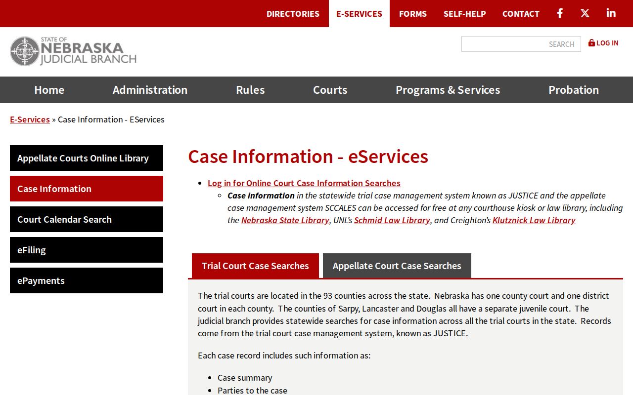 Sherman County civil docket Nebraska case information service image