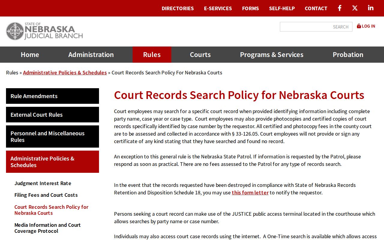 Sherman County case lookup public search policy information