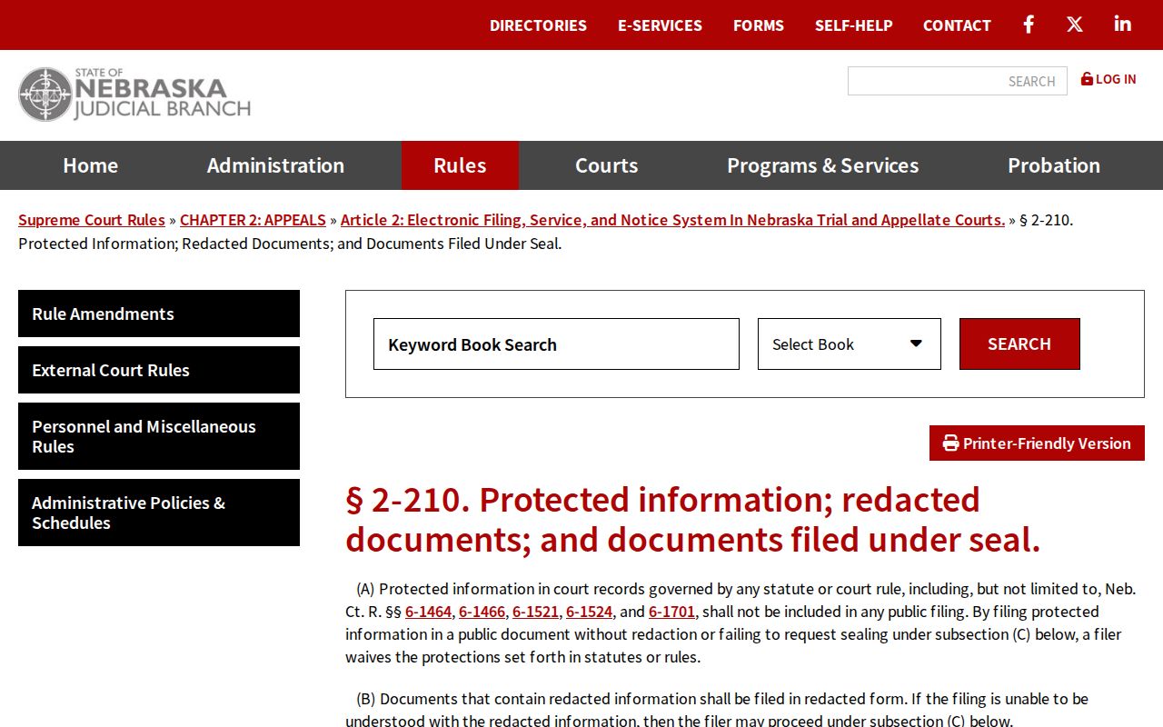 Sherman County court docket sealing and redaction rule image